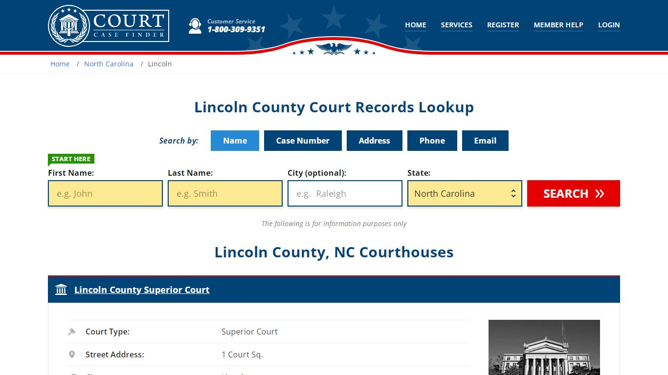 Lincoln County Court Records | NC Case Lookup